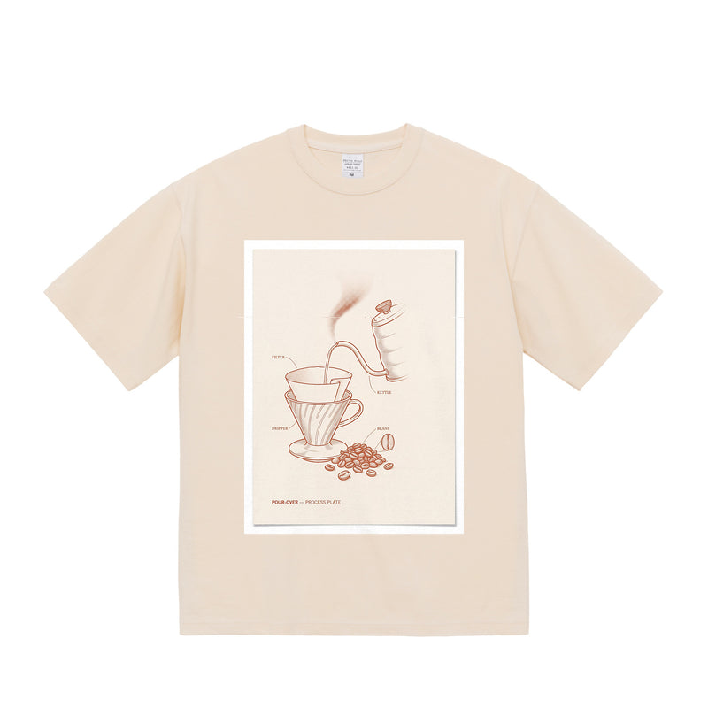 COFFEE / ARCHIVAL — 9.1oz Graphic Tee 前面プリントの完成イメージ
