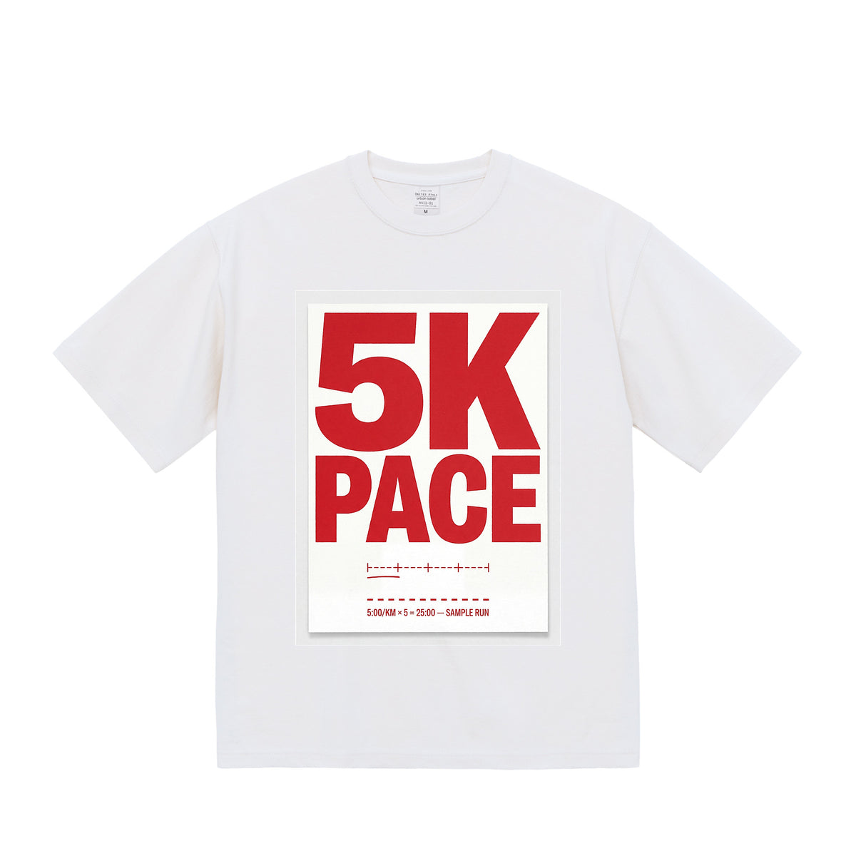 5K / TYPOGRAPHIC — 9.1oz Graphic Tee white image